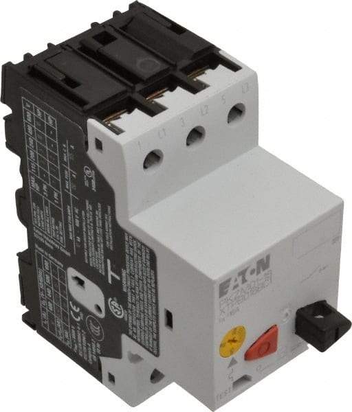 Eaton Cutler-Hammer - 16 Amp, IEC, Open Pushbutton Manual Motor Starter - 45mm Wide x 85mm Deep x 3.6667" High, 10 hp at 480 V, 10 hp at 600 V, 3 hp at 200 V & 5 hp at 240 V, CE Approved, CSA Certified, DIN VDE, EN/IEC, UL 508 Type E Compliant & UL Listed - Top Tool & Supply