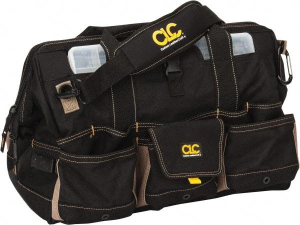 CLC - 37 Pocket Black Polyester Tool Bag - 18" Wide x 11" Deep x 11" High - Top Tool & Supply