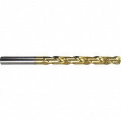 Jobber Length Drill Bit: 0.1285″ Dia, 130 °, Cobalt TiN Finish, 2.5591″ OAL, Right Hand Cut, Spiral Flute, Straight-Cylindrical Shank, Series 657