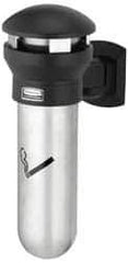 Rubbermaid - 0.6 Gal Stainless Steel Cigarette & Cigar Receptacle - 11-5/8" Wide x 18" High - Top Tool & Supply