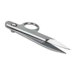 Clauss - 1-1/4" Length of Cut, Straight Pattern Nipper Snip - 4-1/4" OAL, Double Plated Chrome Over Nickel Handle - Top Tool & Supply