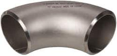 Merit Brass - 3" Grade 304L Stainless Steel Pipe 90° Long Radius Elbow - Butt Weld x Butt Weld End Connections - Top Tool & Supply