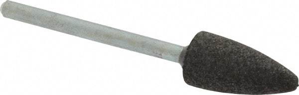 Cratex - 3/8" Max Diam x 3/4" Thick, Shape Code B52, Rubberized Point - Medium Grade, Aluminum Oxide, Mounted - Top Tool & Supply