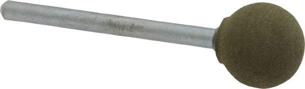 Cratex - 1/2" Max Diam x 1/2" Thick, Shape Code B121, Rubberized Point - Fine Grade, Aluminum Oxide, Mounted - Top Tool & Supply