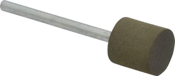 Cratex - 1/2" Max Diam x 1/2" Thick, Shape Code W185, Rubberized Point - Fine Grade, Aluminum Oxide, Mounted - Top Tool & Supply