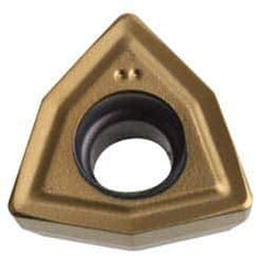 Komet - WOEX040304 Positive Molded Grade BK84 Carbide Indexable Drill Insert - TiCN/TiN Finish, Trigon, 1/4" Inscribed Circle - Top Tool & Supply