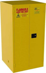 Jamco - 2 Door, 2 Shelf, Yellow Steel Standard Safety Cabinet for Flammable and Combustible Liquids - 65" High x 34" Wide x 34" Deep, Self Closing Door, 3 Point Key Lock, 60 Gal Capacity - Top Tool & Supply