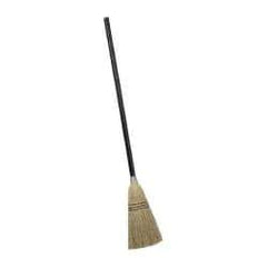 Rubbermaid - 38" OAL Corn Bristle Broom - 36" Long Wood Handle, 8" Bristle Length, 8" Wide - Top Tool & Supply