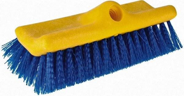 Rubbermaid - 2" Bristle Length, Polypropylene Scrub Brush - 10" OAL, Blue, Plastic Block - Top Tool & Supply