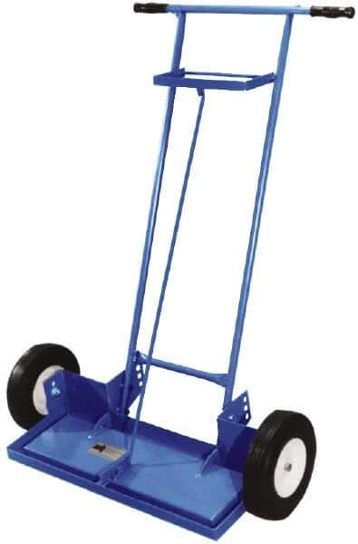 Made in USA - 24" Long Push Magnetic Sweeper with Wheels - 4-1/2" Wide x 1-1/2" High x 48" Long, 10" Wheel Diam, 2-1/2" Clearance - Top Tool & Supply