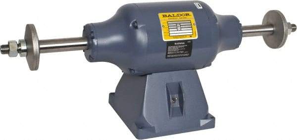 Baldor - 10" Wheel Diam x 1-1/4" Wheel Width, 1 hp Buffer - 7/8" Arbor Hole Diam, 1 Phase, 1,800 Max RPM, 115/230 Volts - Top Tool & Supply