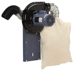 Baldor - 115 Volt Pedestal Mount Dust Collector - 1" Deep x 10" High, 4" Connection Diam, 440 CFM Air Flow - Top Tool & Supply