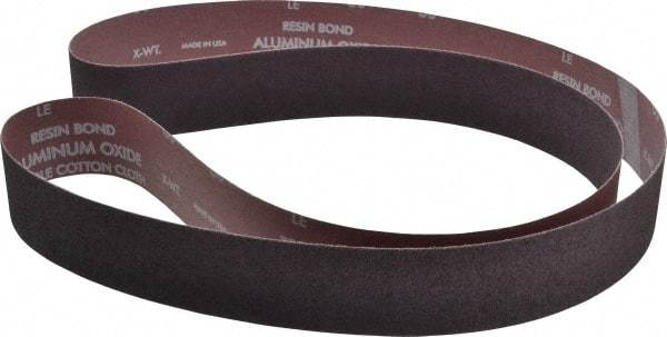 Norton - 2" Wide x 72" OAL, 60 Grit, Aluminum Oxide Abrasive Belt - Aluminum Oxide, Medium, Coated, X Weighted Cloth Backing, Series R228 - Top Tool & Supply