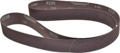 Norton - 1-1/2" Wide x 60" OAL, 120 Grit, Aluminum Oxide Abrasive Belt - Aluminum Oxide, Fine, Coated, X Weighted Cloth Backing, Series R228 - Top Tool & Supply