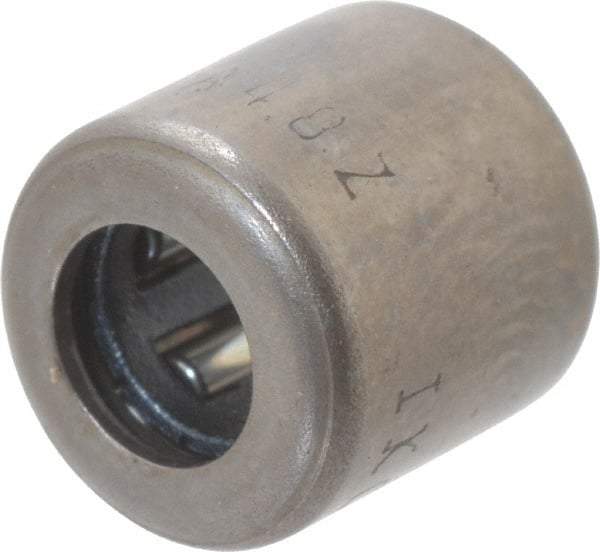 IKO - 0.157" Bore Diam, 400 Lb. Dynamic Capacity, 4 x 8 x 8mm, Caged, Open End, Shell Needle Roller Bearing - 0.315" Outside Diam, 0.315" Wide - Top Tool & Supply