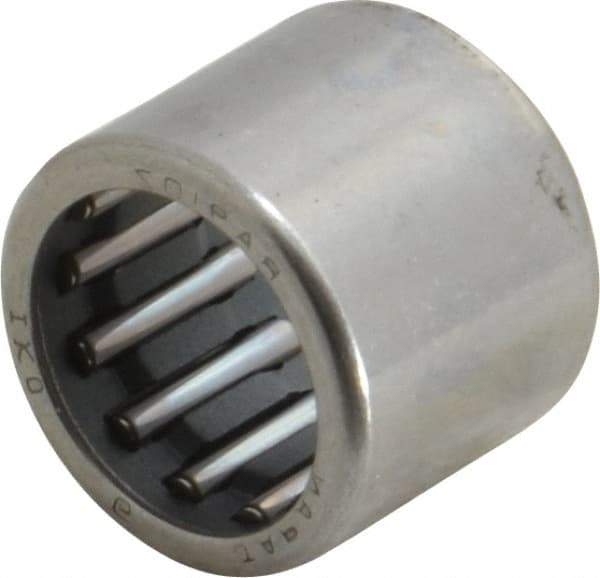 IKO - 9/16" Bore Diam, 2,120 Lb. Dynamic Capacity, 9/16 x 3/4 x 5/8", Caged, Open End, Shell Needle Roller Bearing - 3/4" Outside Diam, 5/8" Wide - Top Tool & Supply