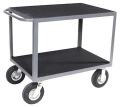 Durham - 1,200 Lb Capacity, 24" Wide x 48" Long x 34" High Instrument Cart - 2 Shelf, Steel, Full Pneumatic Casters - Top Tool & Supply