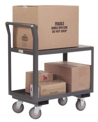 Durham - 1,200 Lb Capacity, 18-1/4" Wide x 33" Long x 37-1/2" High Service Cart - 2 Shelf, Steel, Hard Rubber Casters - Top Tool & Supply