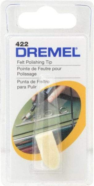 Dremel - 3/8" Diam Cone Shaped Goblet Buff - Cotton Muslin Polishing Tip - Top Tool & Supply