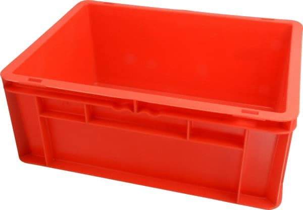 SSI Schaefer - 0.55 Cu Ft, 55 Lb Load Capacity Red Polypropylene Tote Container - Stacking, 15.8" Long x 11.9" Wide x 6.7" High - Top Tool & Supply