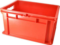 SSI Schaefer - 0.71 Cu Ft, 55 Lb Load Capacity Red Polypropylene Tote Container - Stacking, 15.8" Long x 11.9" Wide x 8.7" High - Top Tool & Supply