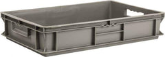 SSI Schaefer - 0.82 Cu Ft, 55 Lb Load Capacity Gray Polypropylene Tote Container - Stacking, 23.7" Long x 15.8" Wide x 4.8" High - Top Tool & Supply