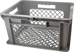 SSI Schaefer - 0.7 Cu Ft, 33 Lb Load Capacity Gray Polypropylene Tote Container - Stacking, 15.8" Long x 11.9" Wide x 8.7" High - Top Tool & Supply