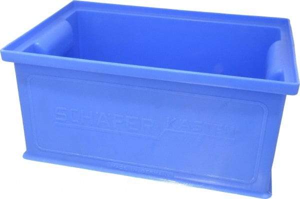 SSI Schaefer - 0.25 Cu Ft, 22 Lb Load Capacity Blue Polyethylene & Conductive PP Tote Container - Stacking, 12.3" Long x 8.3" Wide x 5.8" High - Top Tool & Supply