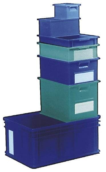 SSI Schaefer - 0.74 Cu Ft, 33 Lb Load Capacity Green Polyethylene & Conductive PP Tote Container - Stacking, 18.4" Long x 12-1/2" Wide x 7.9" High - Top Tool & Supply