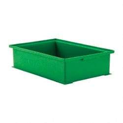 SSI Schaefer - 0.42 Cu Ft, 22 Lb Load Capacity Green Polyethylene & Conductive PP Tote Container - Stacking, 18.4" Long x 12-1/2" Wide x 4.6" High - Top Tool & Supply