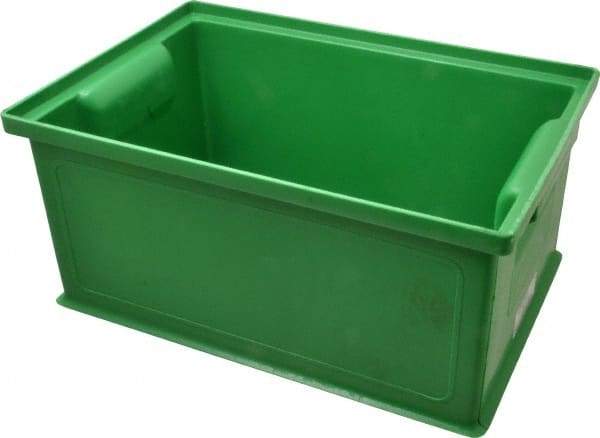 SSI Schaefer - 0.25 Cu Ft, 22 Lb Load Capacity Green Polyethylene & Conductive PP Tote Container - Stacking, 12.3" Long x 8.3" Wide x 5.8" High - Top Tool & Supply