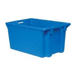 SSI Schaefer - 2.01 Cu Ft, 44 Lb Load Capacity Blue Polypropylene Tote Container - Stacking, Nesting, 23.6" Long x 15.7" Wide x 11.9" High - Top Tool & Supply