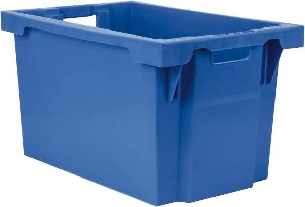 SSI Schaefer - 2.19 Cu Ft, 66 Lb Load Capacity Blue Polypropylene Tote Container - Stacking, Nesting, 23.7" Long x 15.8" Wide x 13.8" High - Top Tool & Supply