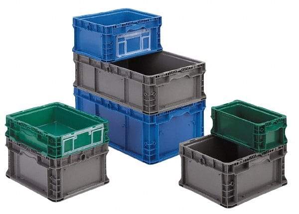 Orbis - 40 Lb Load Capacity Gray Polyethylene Tote Container - Stacking, 12" Long x 15" Wide x 9-1/2" High - Top Tool & Supply