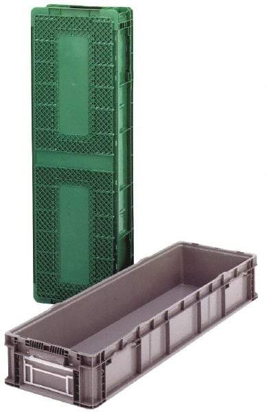 Orbis - 40 Lb Load Capacity Green Polyethylene Tote Container - Stacking, 48" Long x 15" Wide x 10.8" High - Top Tool & Supply