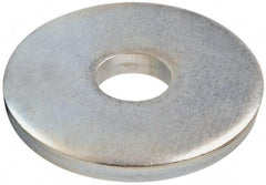 Gibraltar - 3/4" Screw, Steel Fender Flat Washer - 13/16" ID x 3" OD, 1/8" Thick, Zinc-Plated Finish - Top Tool & Supply