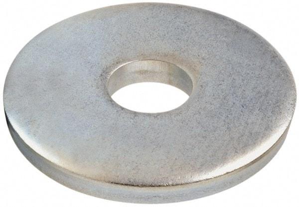 Gibraltar - 1/2" Screw, Steel Fender Flat Washer - 9/16" ID x 3" OD, 1/4" Thick, Zinc-Plated Finish - Top Tool & Supply