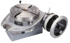 Phase II - 6" Table Diam, Horizontal Rotary Machining Table - 2MT Center Taper, 0.39" T-Slot Width - Top Tool & Supply