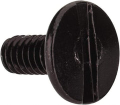 Made in USA - #8-32 Thread Screw, Truss Head, Slotted Drive, Aluminum Sex Bolt & Binding Post - Black Anodized Finish, 3/8" Length Under Head - Top Tool & Supply