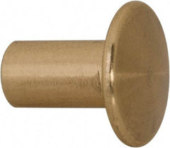 Made in USA - #8-32 Thread Barrel, Brass Sex Bolt & Binding Post - Uncoated, 3/8" Long Barrel - Top Tool & Supply