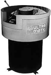 Made in USA - 2 hp, Dry Operation Vibratory Tumbler - 10-1/2" Deep, Dry Operation, - Top Tool & Supply