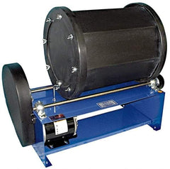 Made in USA - 8.5 Gal Capacity Rotary Tumbler - 1/3 hp Motor, 28" Long x 24" High x 13" Deep - Top Tool & Supply