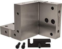 Suburban Tool - 4" Wide x 6" Deep x 4" High Steel Precision-Ground Angle Plate - Compound Plate, Machined Holes on Surface, Open End, 1" Thick, Single Plate - Top Tool & Supply