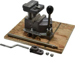 Heinrich - 1/8 to 3/4" Vee Capacity, Manual Cross Hole Jig - 9-1/4" Long x 6-1/16" Wide x 5-1/4" High, 5/16 & 1/2" ID of Furnished Liners - Top Tool & Supply