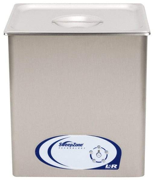 L&R Ultrasonic - Bench Top Solvent-Based Ultrasonic Cleaner - 1.5 Gal Max Operating Capacity, Stainless Steel Tank, 117 Input Volts - Top Tool & Supply