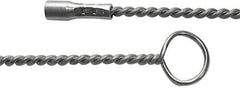 Schaefer Brush - 48" Long, 1/4" NPSM Female, Galvanized Steel Brush Handle Extension - 0.32" Diam, For Use with Tube Brushes & Scrapers - Top Tool & Supply