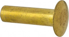 Made in USA - #8-32 Thread Barrel, Brass Sex Bolt & Binding Post - Uncoated, 3/4" Long Barrel - Top Tool & Supply