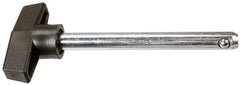 Value Collection - 3/8" Diam, 3" Usable Length, T Handle, Quick Release Pin - 3-7/8" OAL, Grade C1010/C1022 Steel, Zinc-Plated Finish - Top Tool & Supply