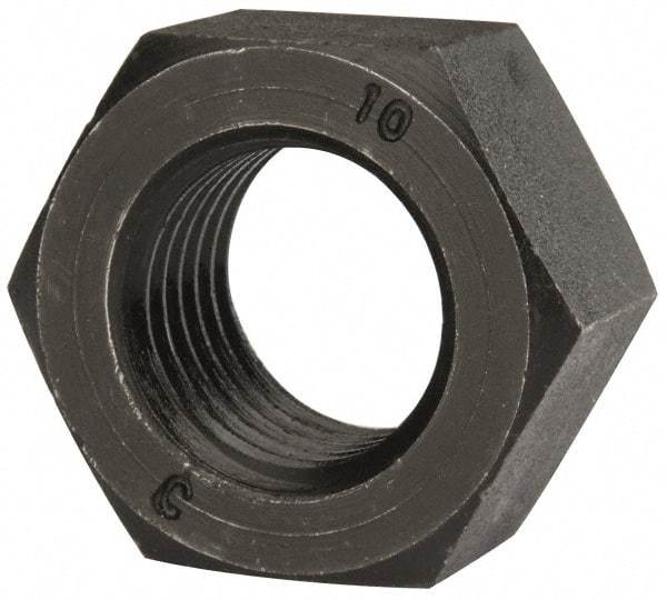 Value Collection - M36x4.00 Steel Right Hand Hex Nut - 55mm Across Flats, 29mm High, Uncoated - Top Tool & Supply