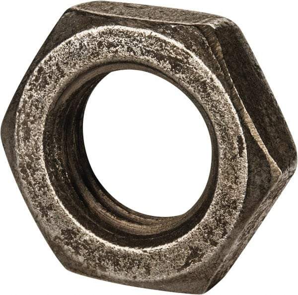 Value Collection - M30x3.50 Steel Right Hand Hex Jam Nut - 46mm Across Flats, 15mm High, Uncoated - Top Tool & Supply